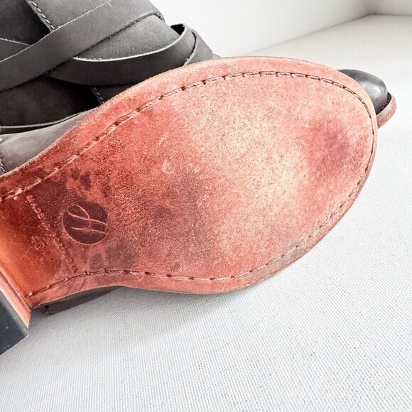 H Hudson London Grey Classic Leather Booties 40 - Picture 10 of 11